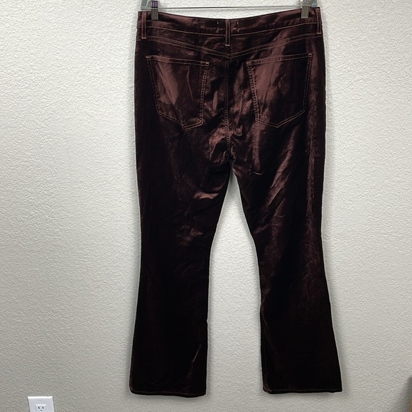New Agolde Nico High Rise Slim Boot Pants in Chocolate Milk Velvet Sz 32 - Picture 7 of 14